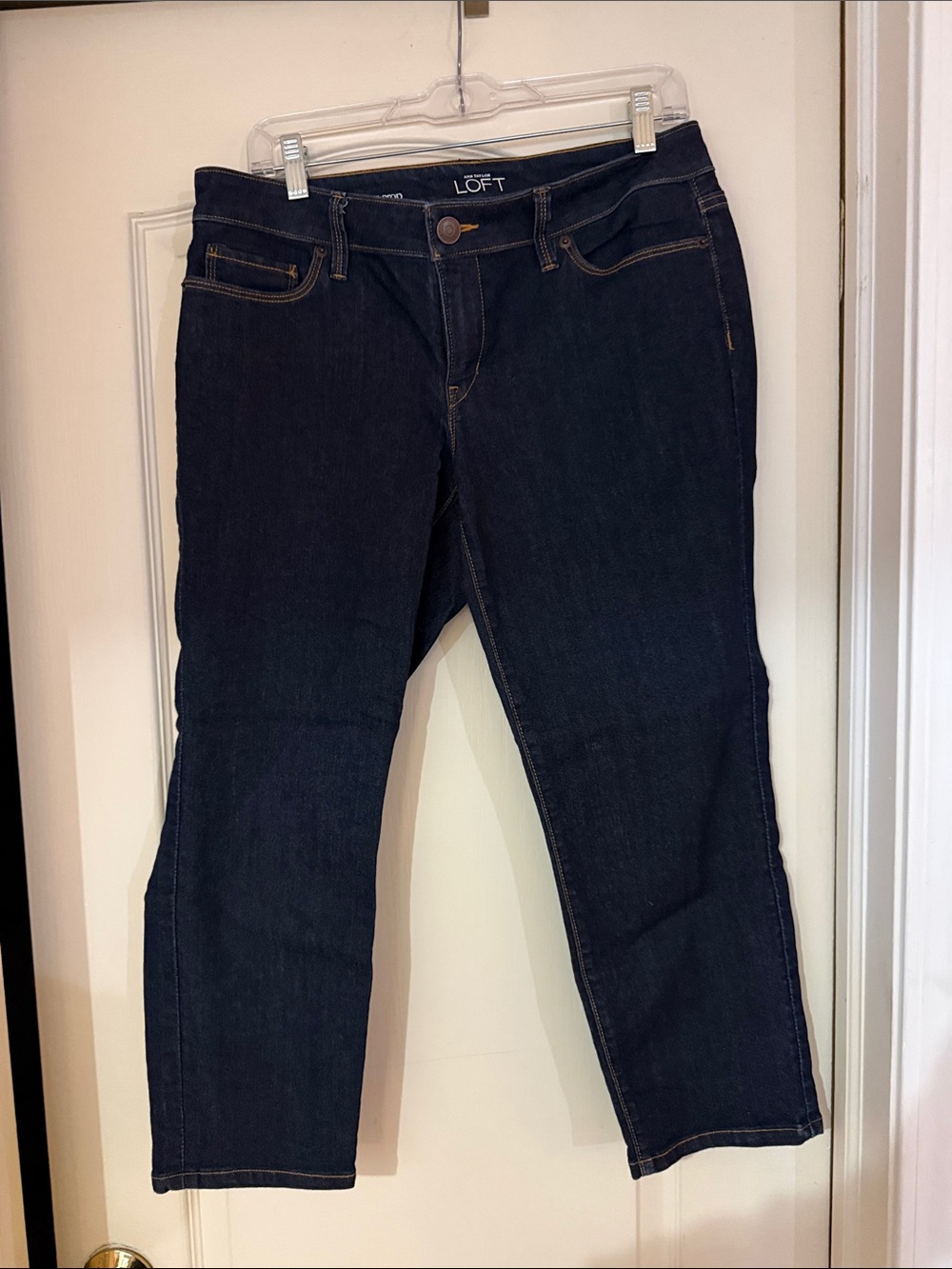 LOFT Dark Indigo Straight Leg Jeans